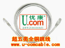 優(yōu)康品牌白色超五類跳線 來自廣州優(yōu)康電子電纜廠的網(wǎng)絡(luò)連接專家